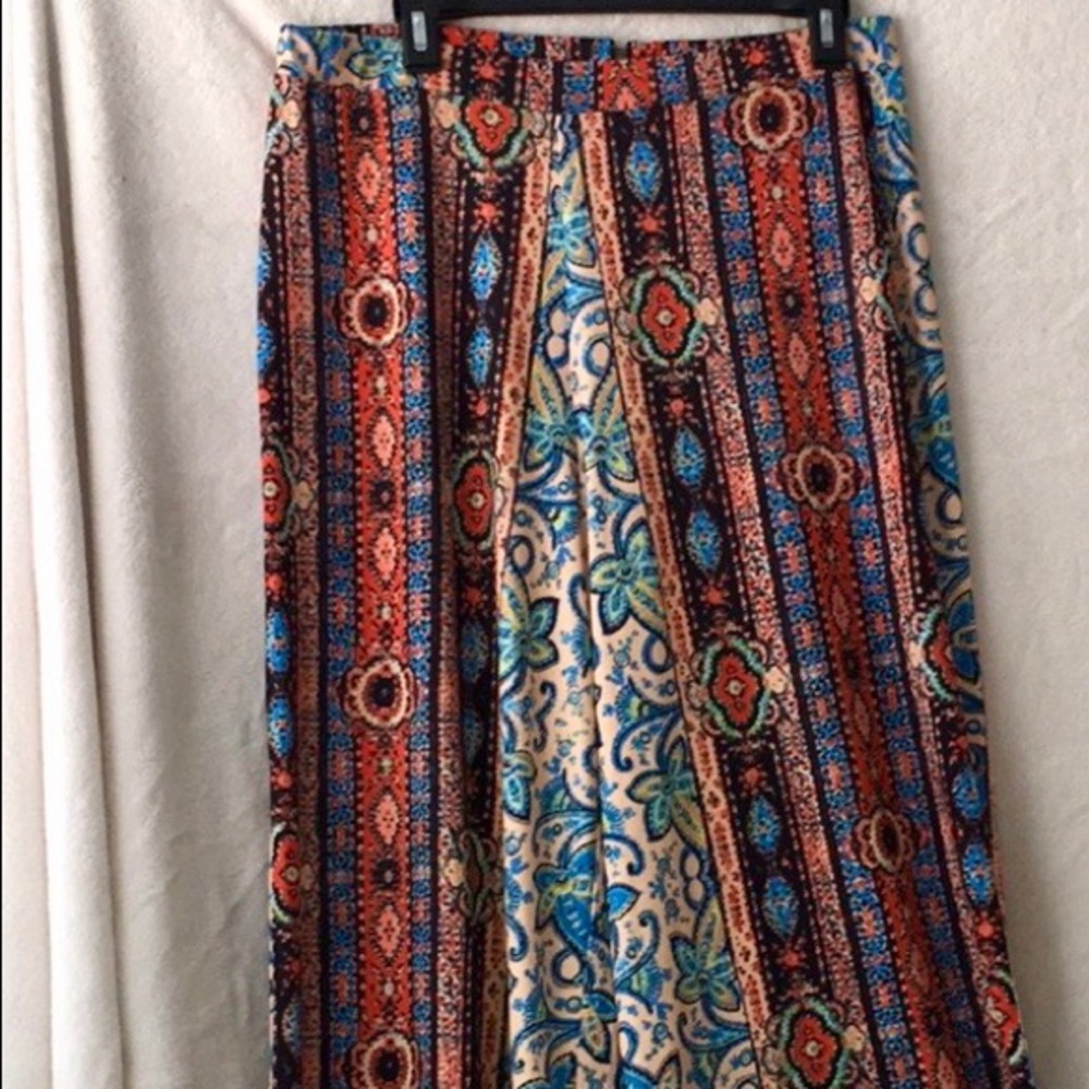 Wide leg palazzo pants